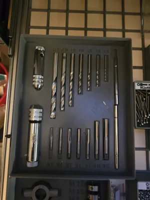 Gridfinity Box Bin Thread Drill Metric M3 - M12