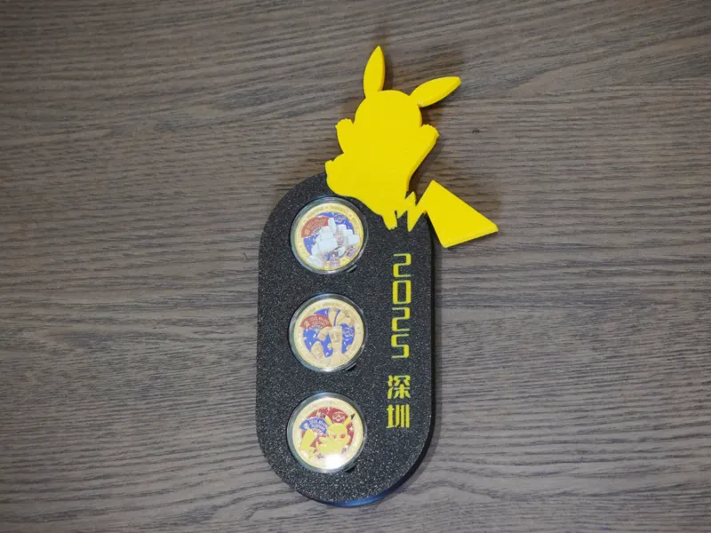 宝可梦卡牌PTCG深圳大师赛纪念币展示冰箱贴
