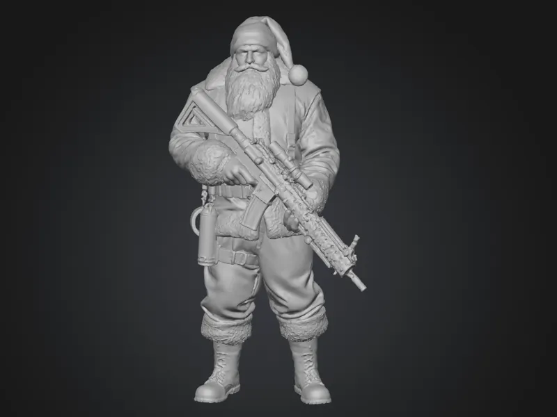 Buff Santa with Gun