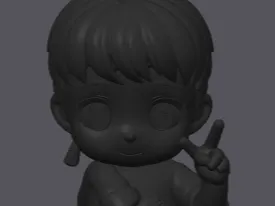 An alien, a three-armed figure
