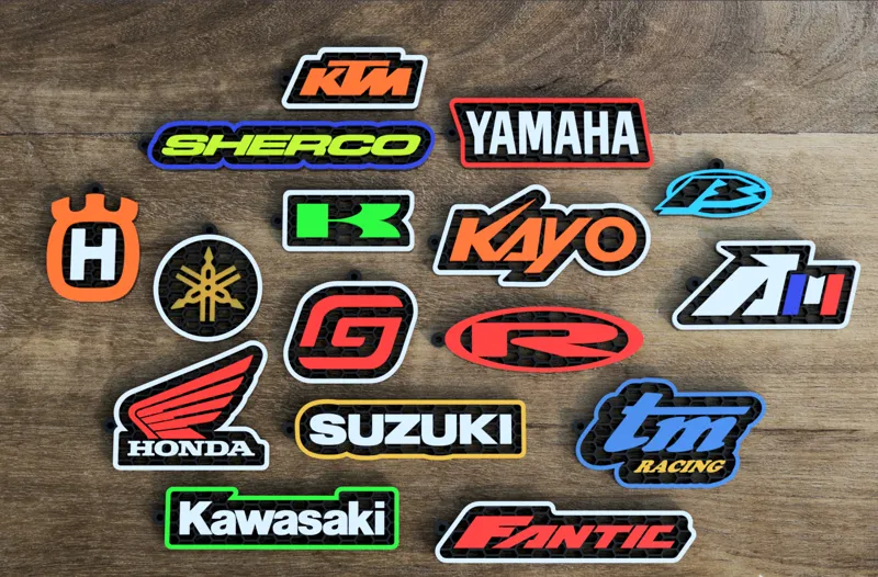 Honeycomb-style keychains >part4< dirtbike brand