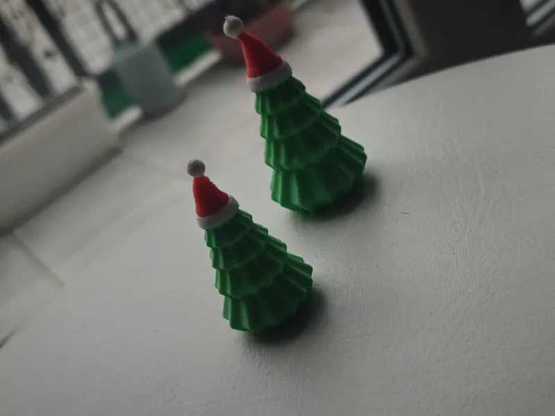 Christmas Tree With a Hat Standing Decoration