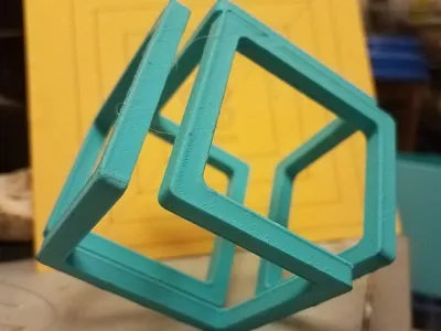 Impossible Cube (rotated and supported)