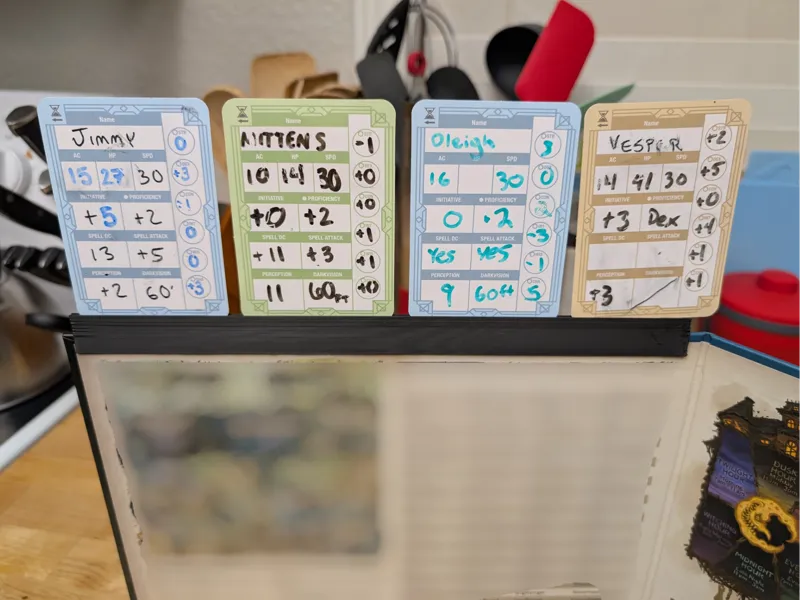 DM Screen Card Rail