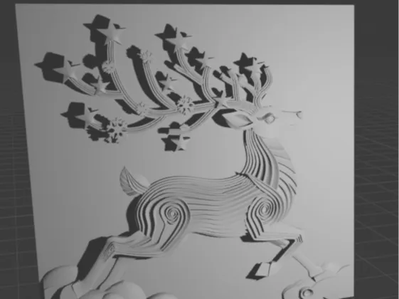圣诞鹿-立体照片