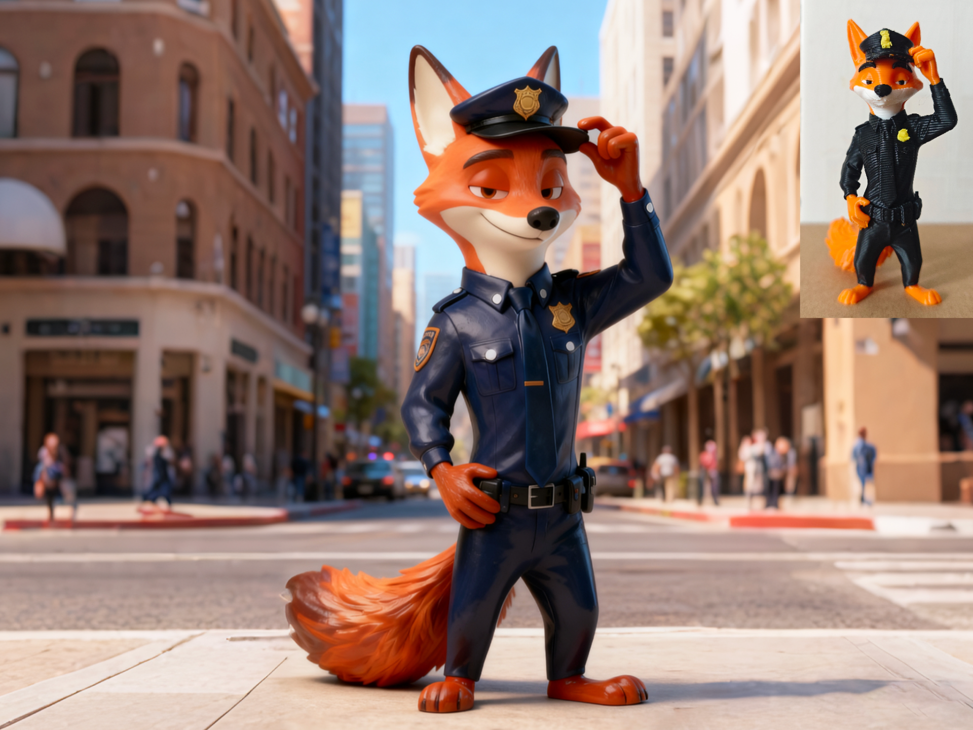 3Dプリント ズートピア - 警察官ニック - 無料3Dモデル -MakerWorld