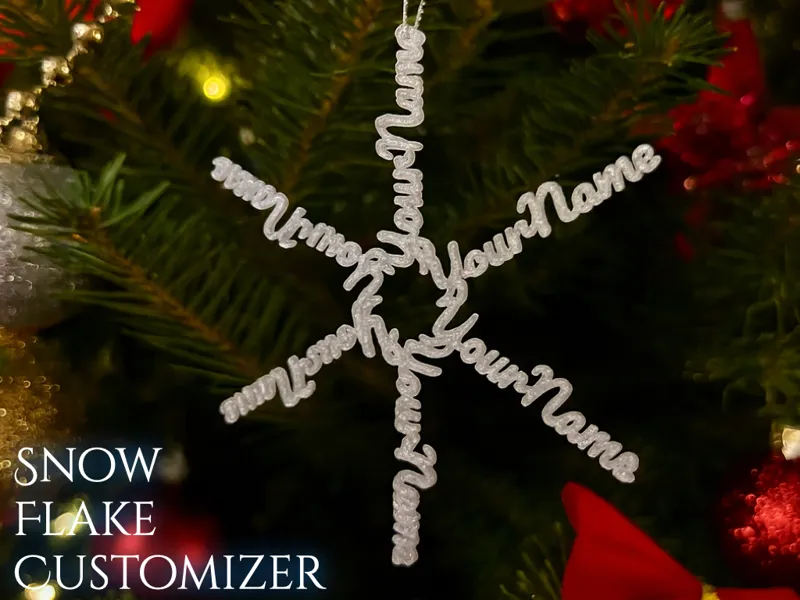 Customizable Snowflake Ornament Creator