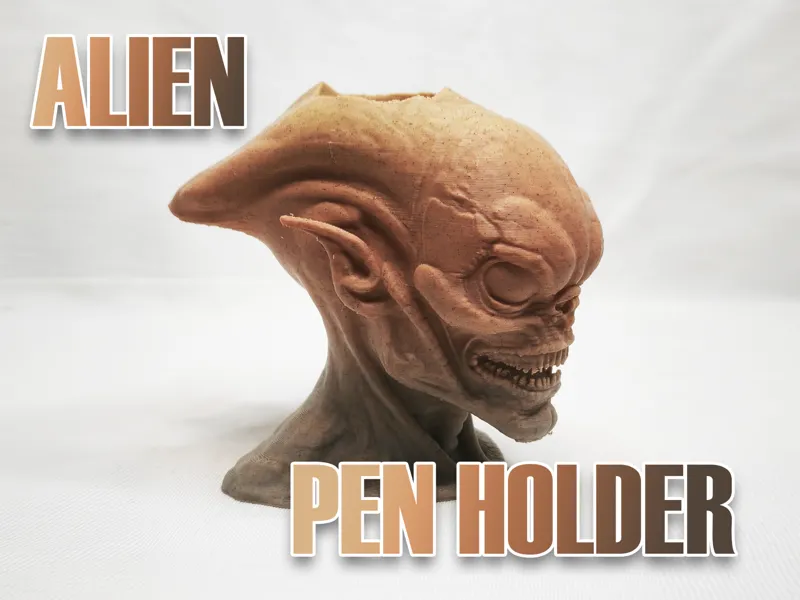 Alien Head Pen Holder