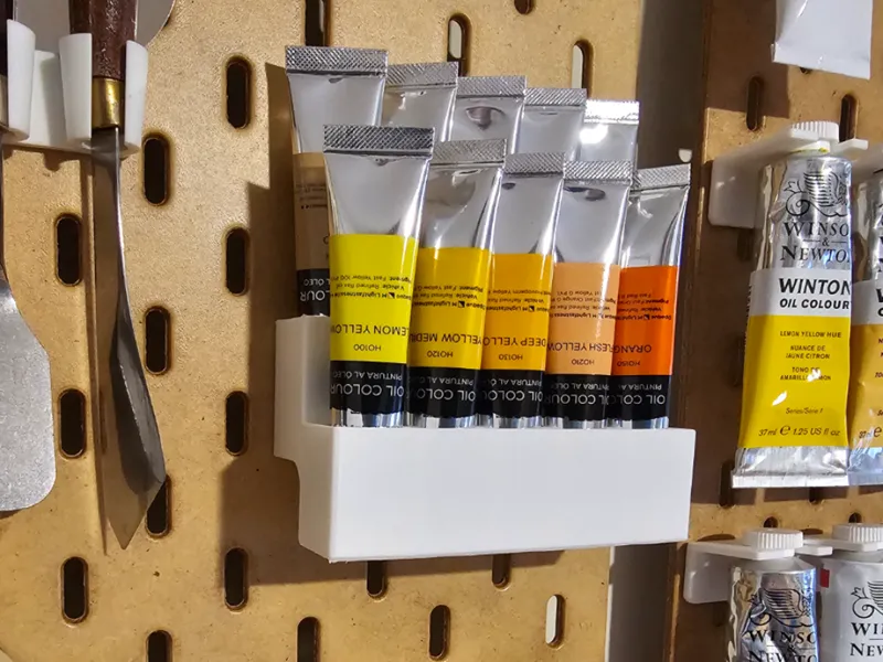Ikea Skadis 12ml paint holder 10 tubes vertical