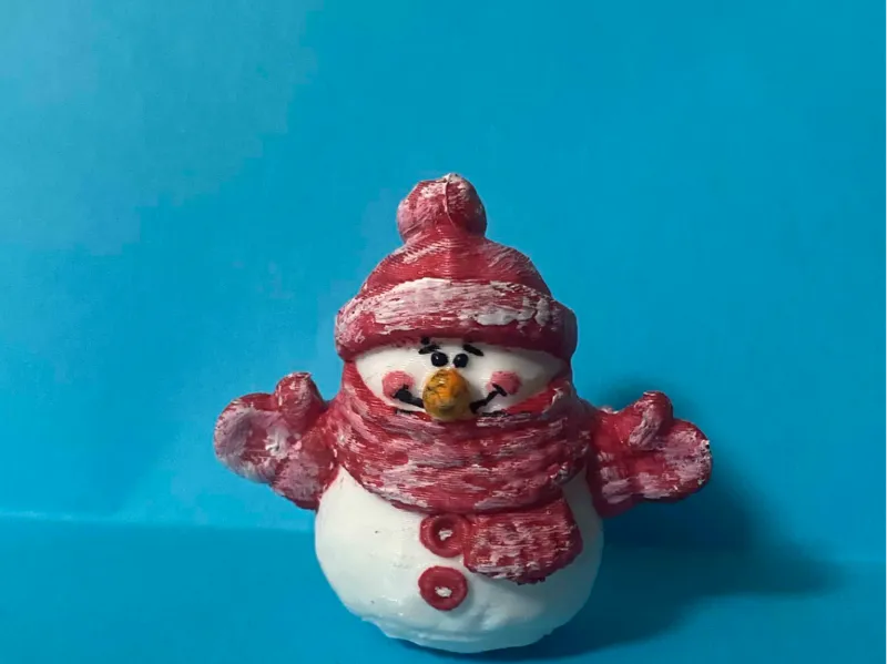 Snowman with gloves