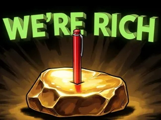 We´re Rich Pen Holder