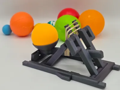 Print in Place Pop-up Catapult w/ Trigger