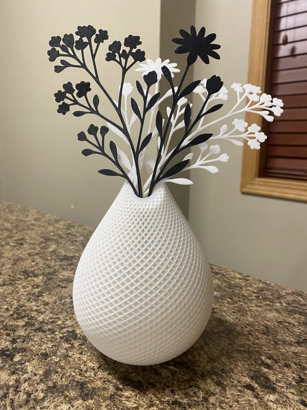 2D flowers for vase