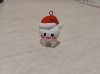 Christmas tooth pendant - ciondolo dente di Natale