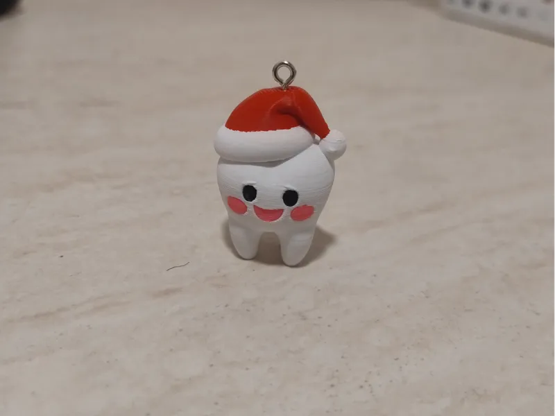 Christmas tooth pendant - ciondolo dente di Natale