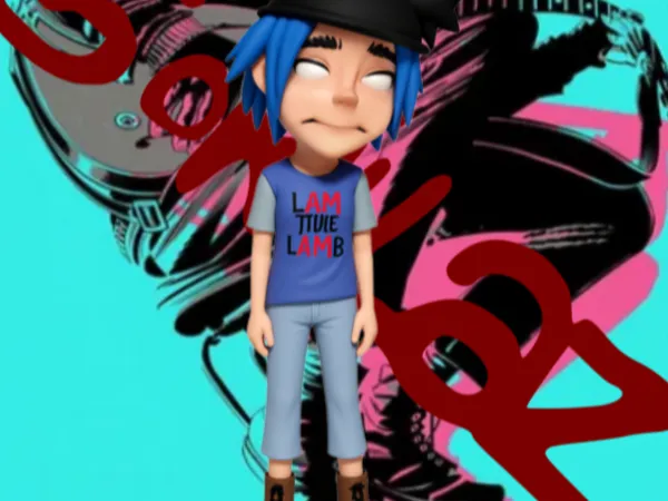 2D gorillaz figure