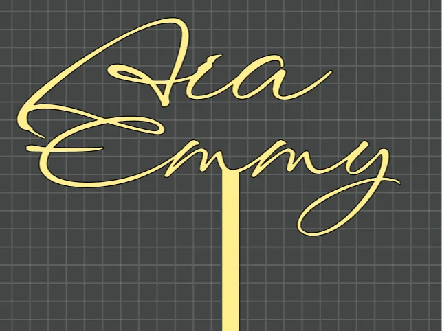 Cake Topper mit Namen (Aia Emmy)
