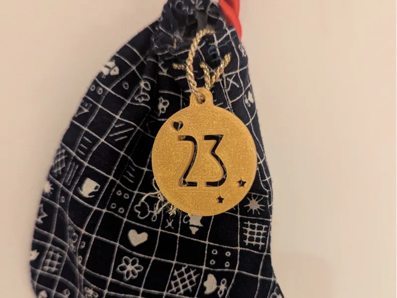 Christmas Ball Style Advent Calender Numbers 1-24 