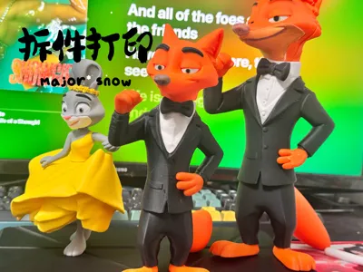 Zootopia Nick disassembled model Judy model is on the homepage