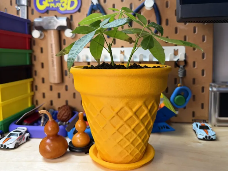 甜筒花盆，冰淇淋花瓶