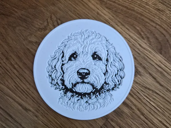 Coaster with image of Cockapoo Dog
