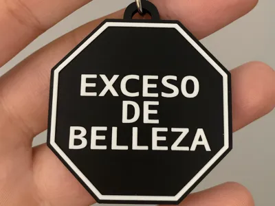 EXCESOS TAG SHAPED KEYCHAIN