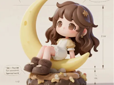 Chibi Moon Exquisite Girl Print in Place for A1 mini