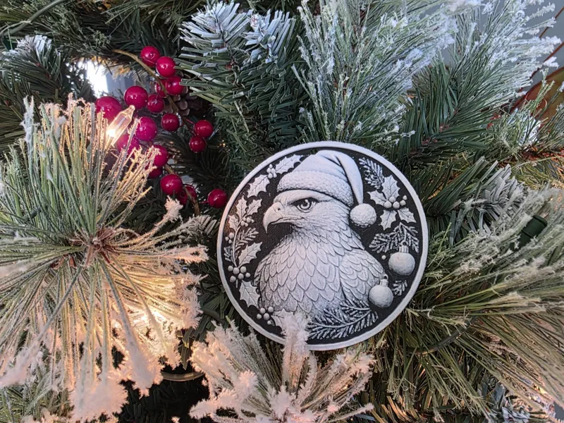 Hawk Christmas Bauble