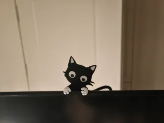 显示器小猫摆件