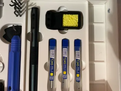 T80P soldering iron drawer for gridfinity