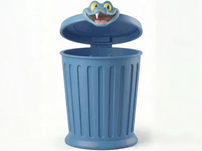 Zootopia - Gary the snake trash can/cup/storage bucket (A1 mini can also print)