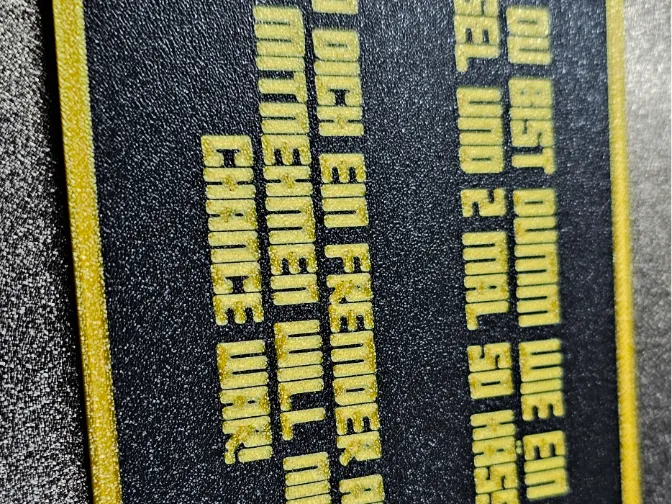 Schild wie ein Esel