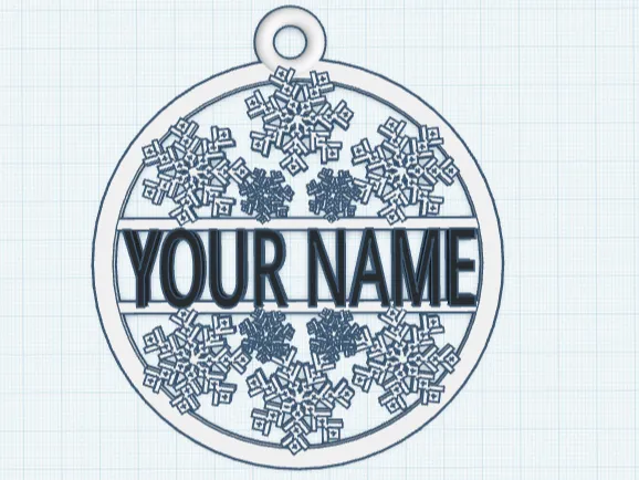 Custom Snowflake Ornament 