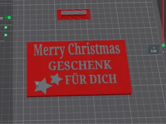 MERRY CHRISTMASS GESCHENK TAFEL