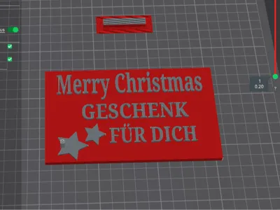 MERRY CHRISTMAS GIFT SIGN