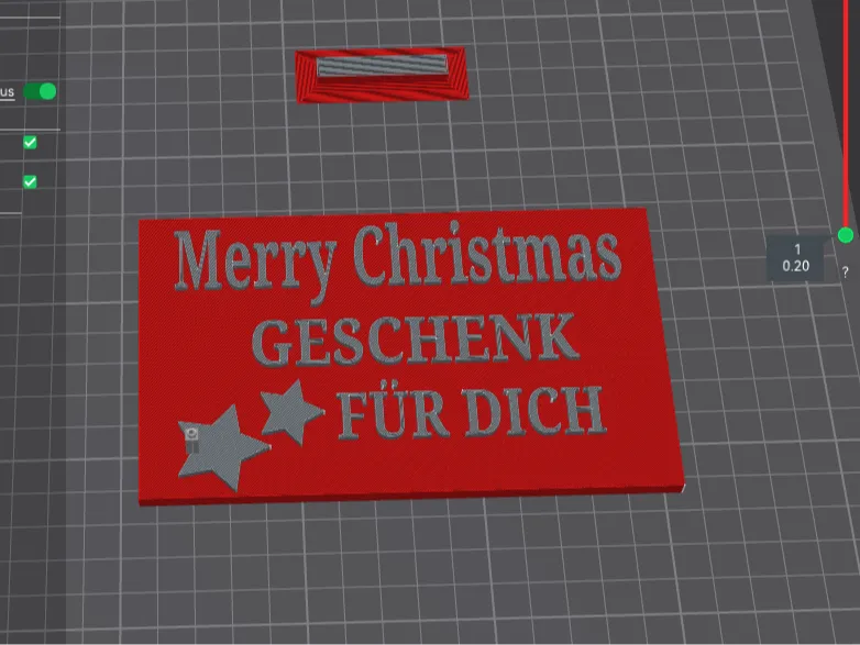 MERRY CHRISTMASS GESCHENK TAFEL