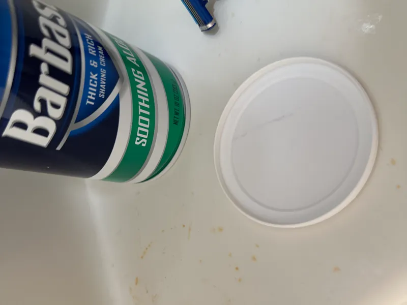 Barbasol shaving creme cans rust stain preventer