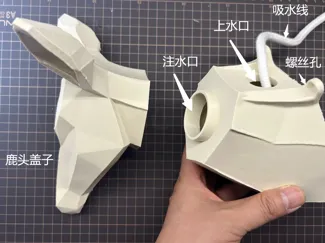 鹿头形状鹿角蕨吸水盒子