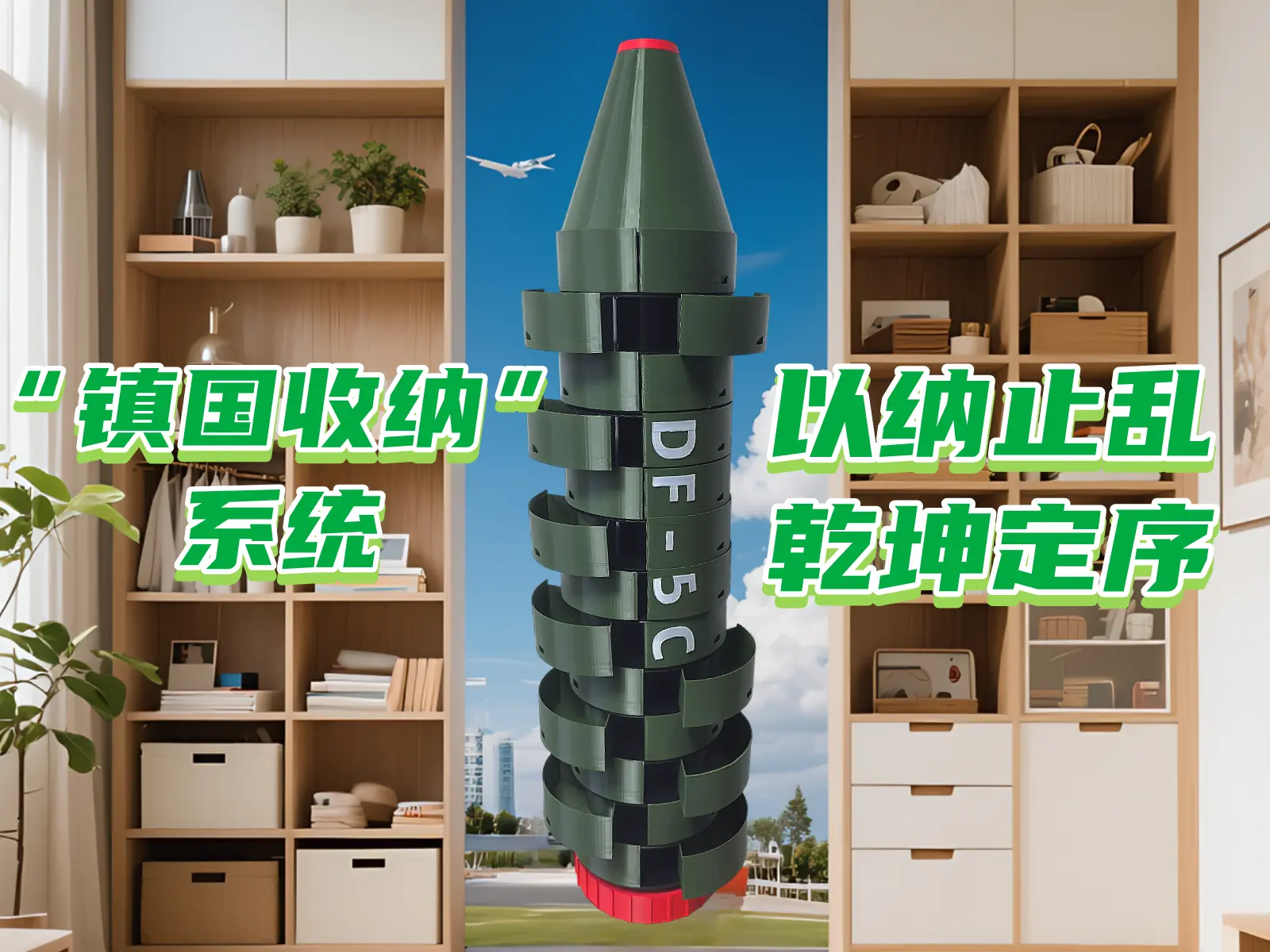 东风-5C废旧料盘终结者 废旧料盘变废为宝料盘收纳盒架客厅房间装饰武器收纳磁吸收纳