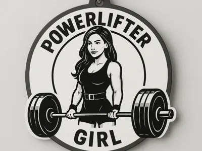Keychain PowerLifter Girl