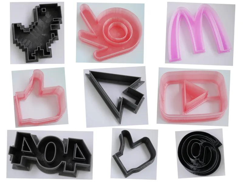 Large set of cookie cutters.