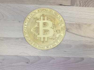 Bitcoin coaster both sides