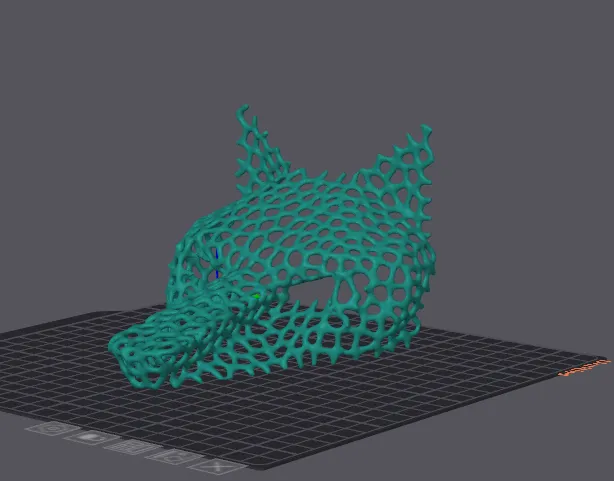 Voronoi Style Decorative Wolf Mask