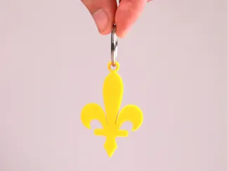 Elegant Bosnian Lily Keychain