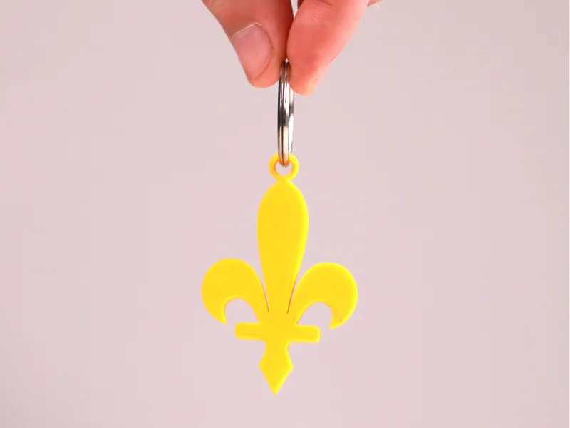 Elegant Bosnian Lily Keychain
