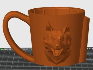 Wolf Head Ice Cream Pint Holder with Spoon Spot