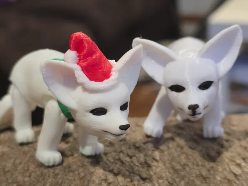Realistic articulated Christmas Fox toy