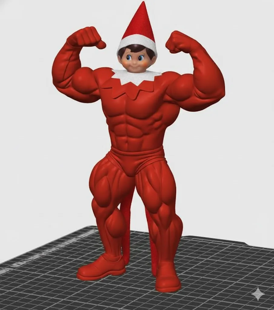 Elf-on-the-Shelf Muscle Suit – Buff Body Insert - Free 3D Print Model ...