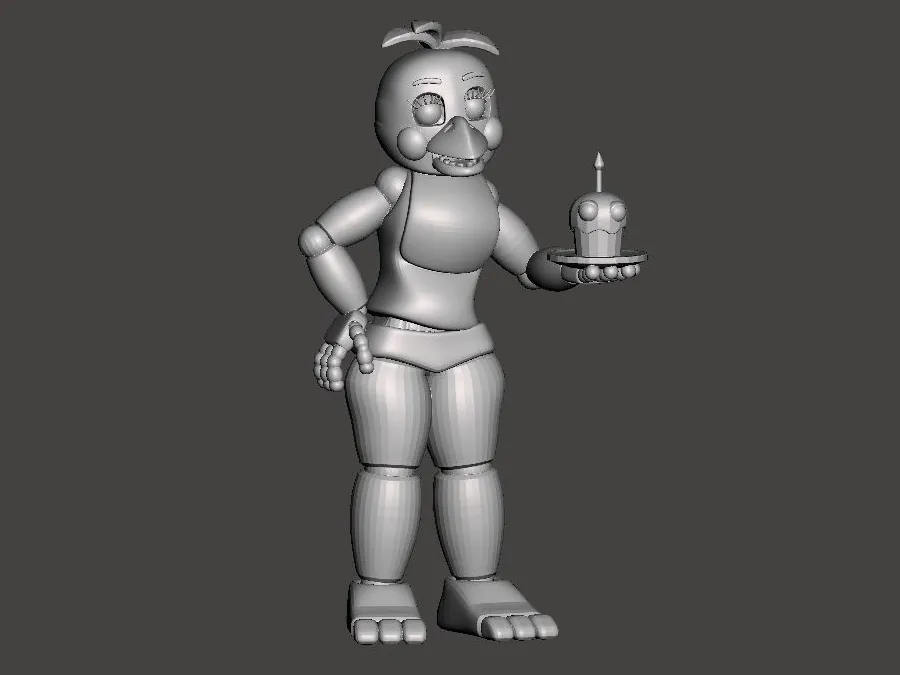 Static Toy Chica – Movie-Style Animatronic Display - Free 3D Print ...