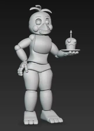 Static Toy Chica – Movie-Style Animatronic Display - Free 3D Print ...